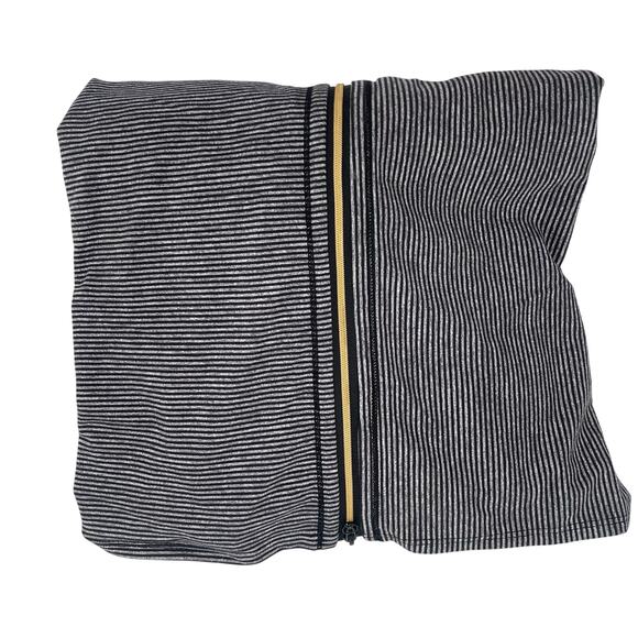 LULULEMON Vinyasa Scarf Wrap Zipper Gold Stripes Black Gray Stretch Multi Way - Picture 2 of 8